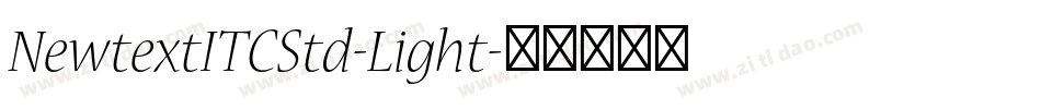 NewtextITCStd-Light字体转换