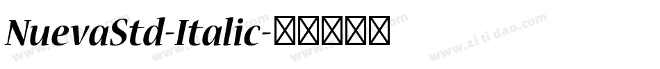NuevaStd-Italic字体转换