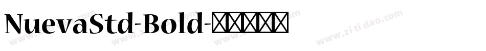 NuevaStd-Bold字体转换