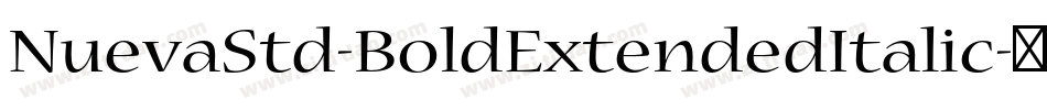 NuevaStd-BoldExtendedItalic字体转换