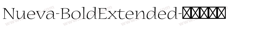 Nueva-BoldExtended字体转换