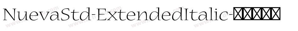 NuevaStd-ExtendedItalic字体转换