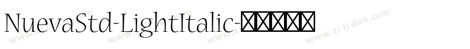 NuevaStd-LightItalic字体转换