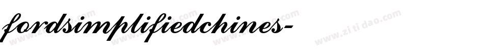 fordsimplifiedchines字体转换