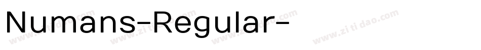 Numans-Regular字体转换