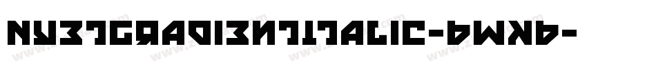 NyetGradientItalic-6WK6字体转换