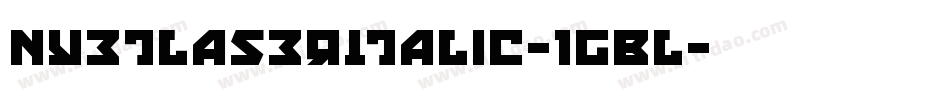 NyetLaserItalic-1gBL字体转换