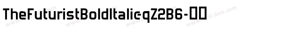 TheFuturistBoldItalic-qZ2B6字体转换
