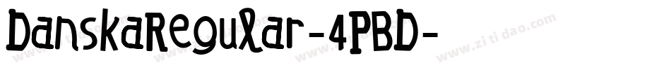 DanskaRegular-4PBD字体转换