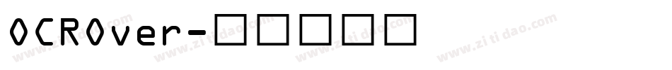 OCROver字体转换