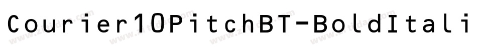 Courier10PitchBT-BoldItalic字体转换
