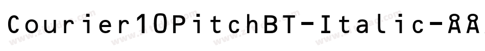 Courier10PitchBT-Italic字体转换