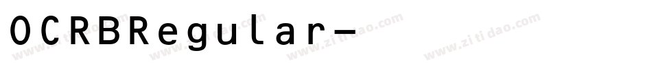 OCRBRegular字体转换