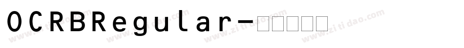 OCRBRegular字体转换