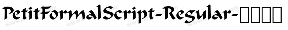 PetitFormalScript-Regular字体转换