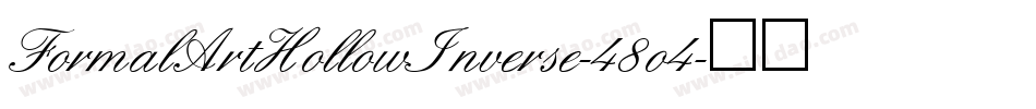 FormalArtHollowInverse-48o4字体转换