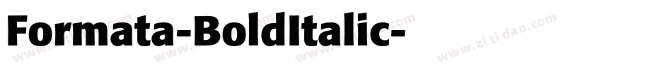 Formata-BoldItalic字体转换