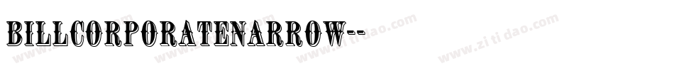 billcorporatenarrow-字体转换
