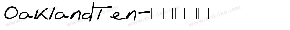 OaklandTen字体转换