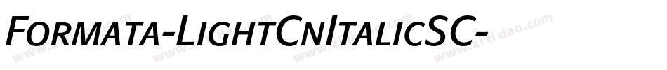 Formata-LightCnItalicSC字体转换