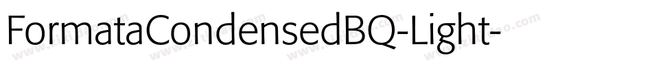 FormataCondensedBQ-Light字体转换