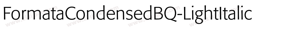 FormataCondensedBQ-LightItalic字体转换