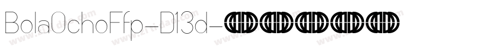 BolaOchoFfp-D13d字体转换