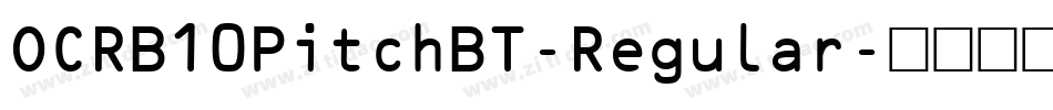 OCRB10PitchBT-Regular字体转换