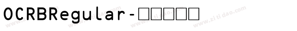 OCRBRegular字体转换