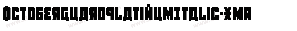 OctoberGuardPlatinumItalic-xmrj字体转换