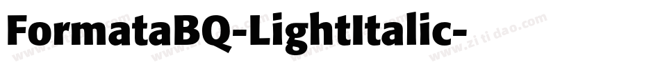FormataBQ-LightItalic字体转换