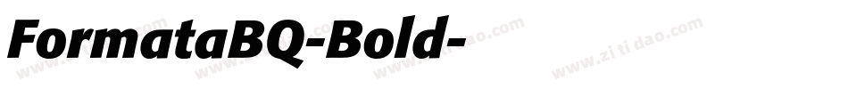 FormataBQ-Bold字体转换