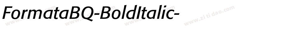 FormataBQ-BoldItalic字体转换