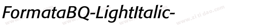 FormataBQ-LightItalic字体转换