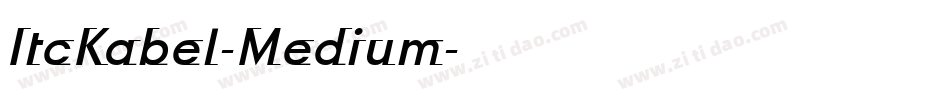 ItcKabel-Medium字体转换