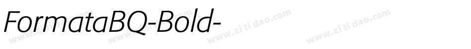 FormataBQ-Bold字体转换