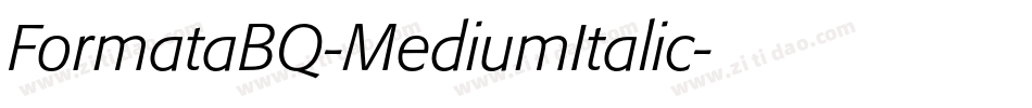 FormataBQ-MediumItalic字体转换