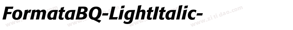 FormataBQ-LightItalic字体转换
