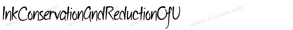 InkConservationAndReductionOfUseStrategicFont-Y8ny字体转换