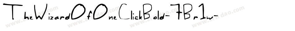 TheWizardOfOneClickBold-7Br1w字体转换