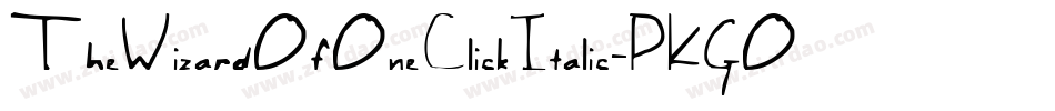 TheWizardOfOneClickItalic-PKGO2字体转换