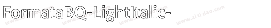 FormataBQ-LightItalic字体转换