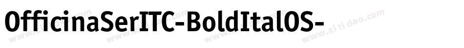 OfficinaSerITC-BoldItalOS字体转换