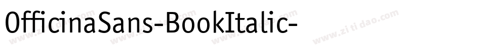 OfficinaSans-BookItalic字体转换