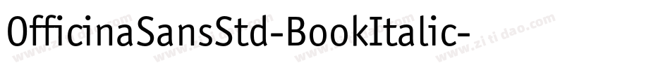 OfficinaSansStd-BookItalic字体转换
