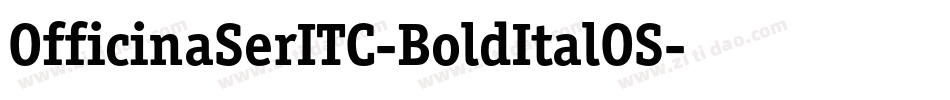 OfficinaSerITC-BoldItalOS字体转换