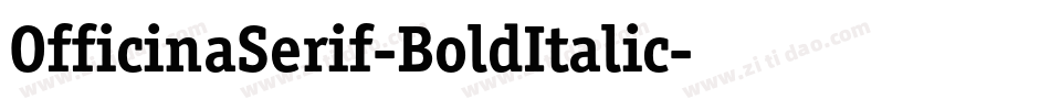 OfficinaSerif-BoldItalic字体转换