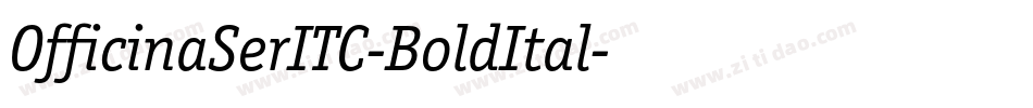 OfficinaSerITC-BoldItal字体转换
