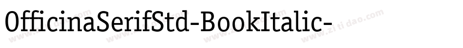 OfficinaSerifStd-BookItalic字体转换