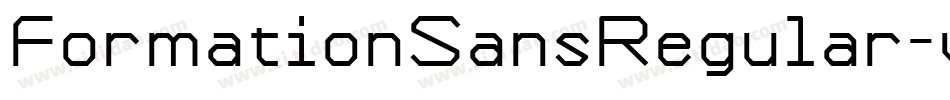 FormationSansRegular-vJAA字体转换